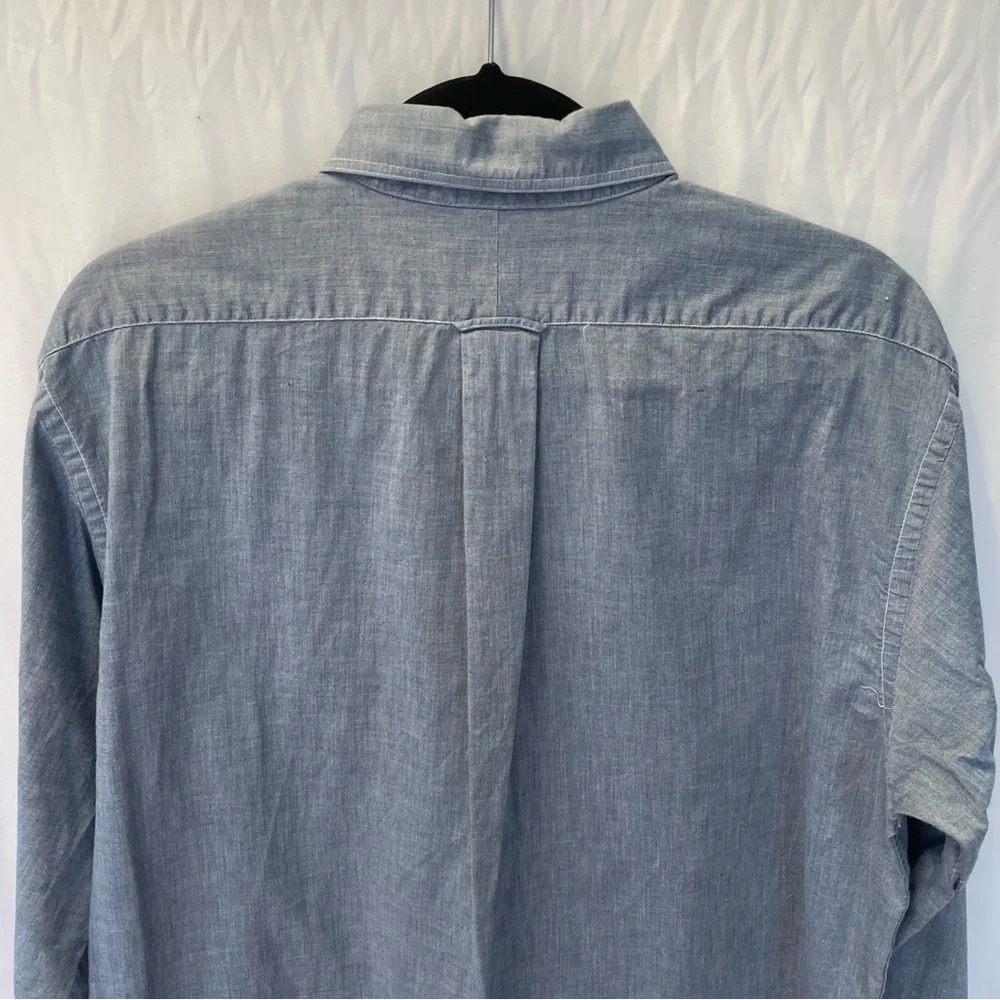 Mark‎ Alexander Cotton Chambray Button Down Shirt 17-36 Tall Capsule Office Work